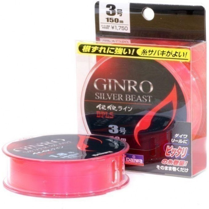 Монолеска DAIWA GINRO SILVER BEAST LINE P1.8GOU-160 красно-розовая 0522 4960652672962