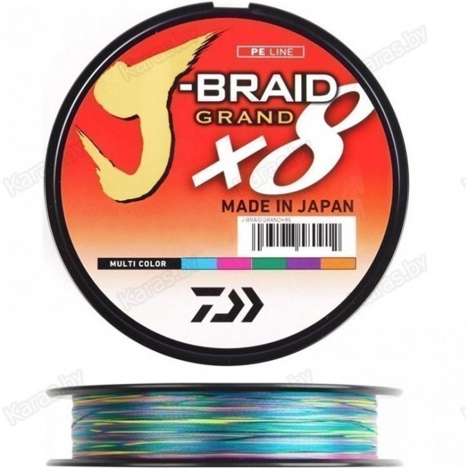 Шнур DAIWA J-BRAID GRAND X8E 300М 0,13ММ MULTI COLOR 12795-113