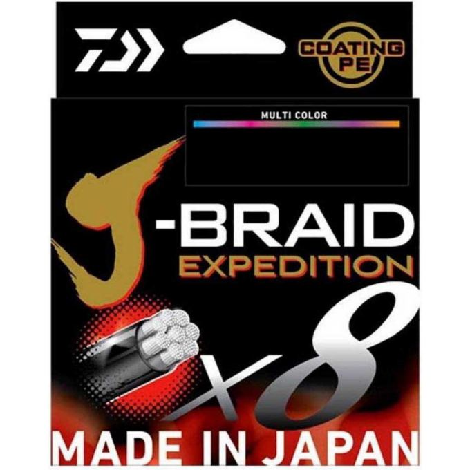 Леска DAIWA J-BRAID EXPEDITION×8E 0.13mm-300m MULTI COLOR 12552-113